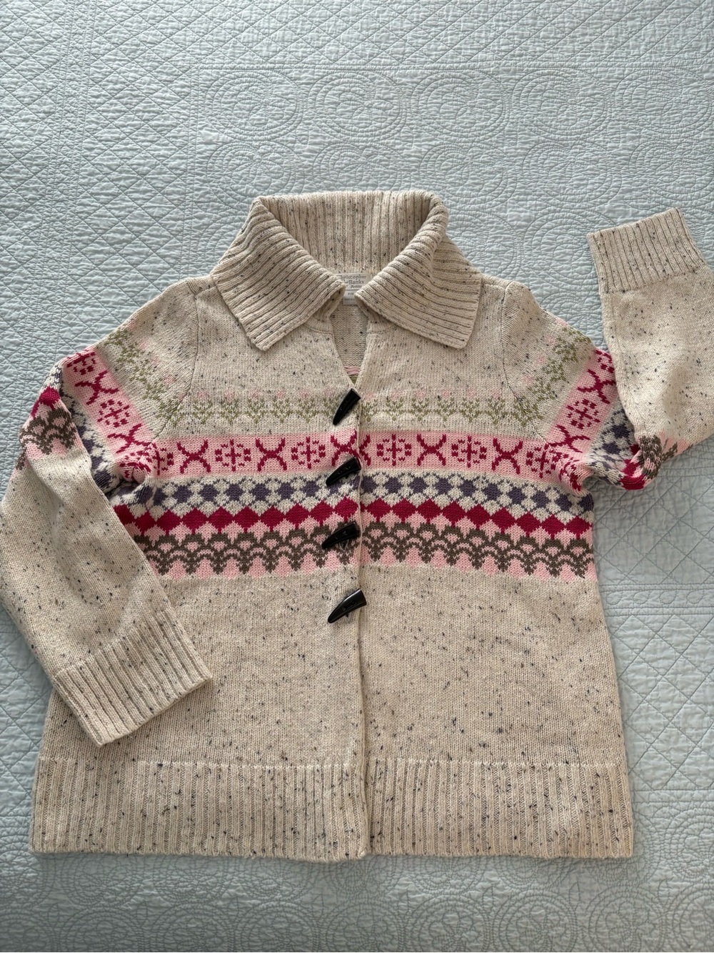 Vintage Christopher & Banks Fair Isle cardigan. Size XLP.